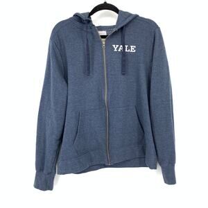 Yale University Collegiate Apparel Full Zip Hoodie Sweatshirt Womens Sz XL Blue